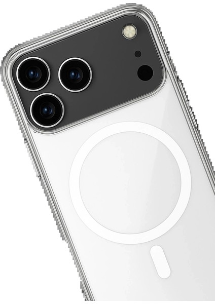 iPhone 17 Pro Max Kılıf Magneticsafe Şeffaf Silikon - Şeffaf fiyatları
