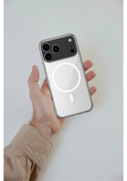 iPhone 17 Pro Max Kılıf Magneticsafe Şeffaf Silikon - Şeffaf fırsatları