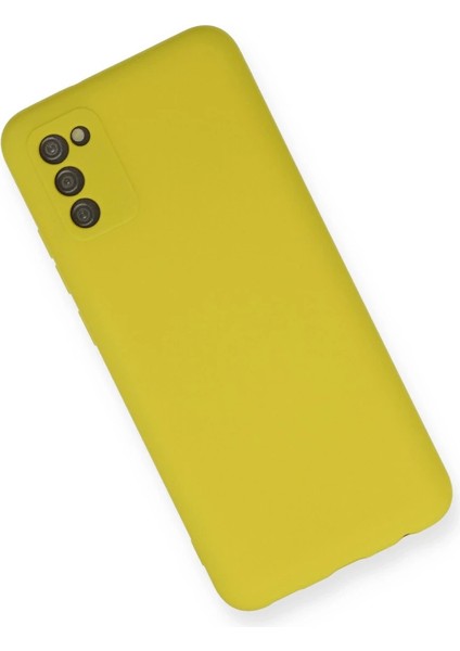 Samsung Galaxy A02S Kılıf Nano Içi Kadife Silikon - Sarı fiyatları