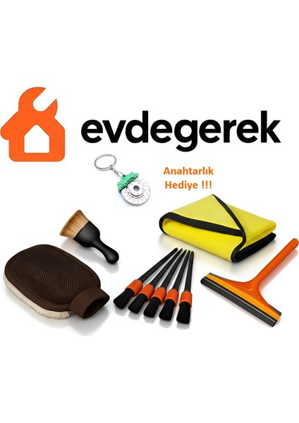 Araç Oto Iç Dış Konsol Torpido Detay Temizlik Oto Yıkama Seti Kurulama Bezi Oto Eldiven Detay Fırçası