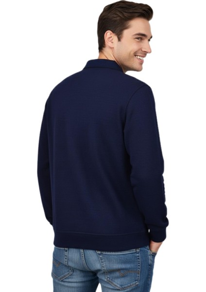 Erkek Gömlek Yaka Jakarlı Regular Fit Sweatshirt BGL-ST04958 modelleri