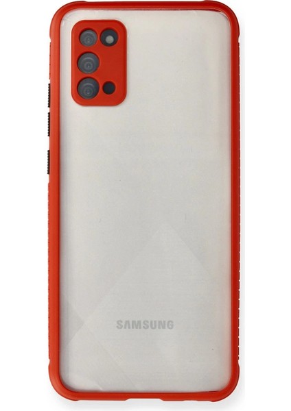 Samsung Galaxy A02S Kılıf Miami Şeffaf Silikon - Kırmızı