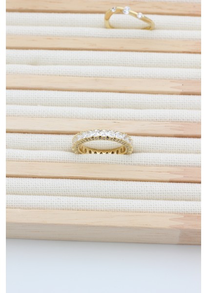 Stil Incisi/xupıng Jewelry Kare Taşlı Tambur Zirkon Taşlı Yüzük