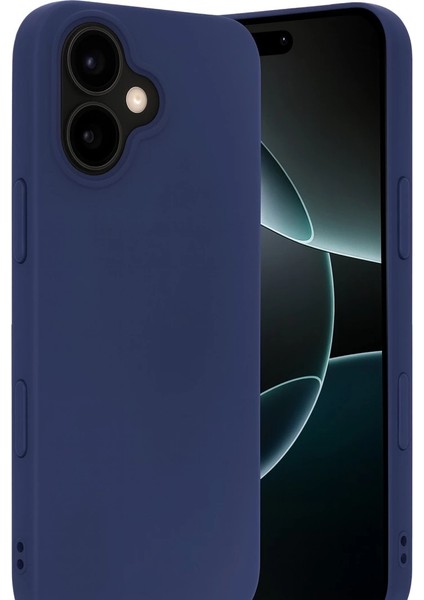 Apple Iphone 17 Nano Içi Kadife Silikon - Lacivert modelleri