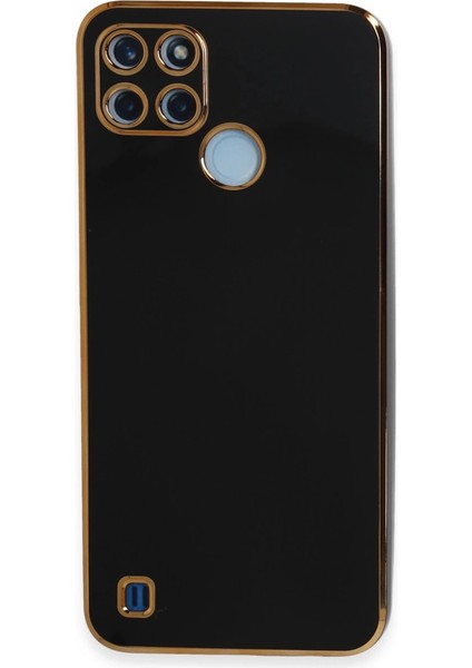 Realme C25Y Kılıf Volet Silikon - Siyah