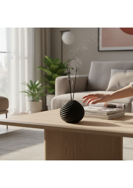 Spiral Desenli Dekoratif Tütsülük – Modern ve Minimal Tasarım, Şık Ev Aksesuarı fiyatları