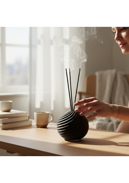 Spiral Desenli Dekoratif Tütsülük – Modern ve Minimal Tasarım, Şık Ev Aksesuarı modelleri