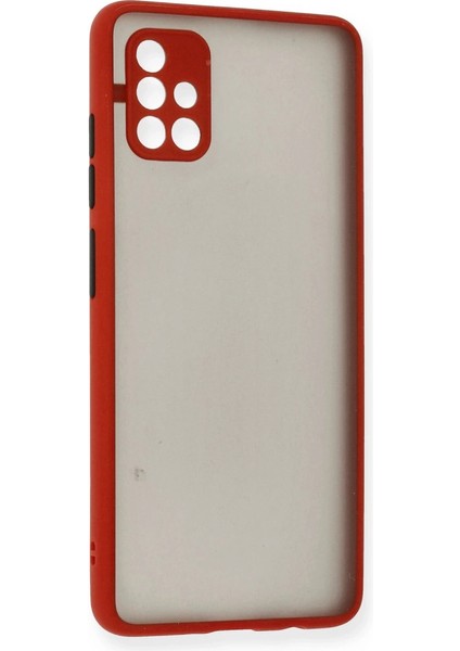 Samsung Galaxy A51 Kılıf Montreal Silikon Kapak - Kırmızı