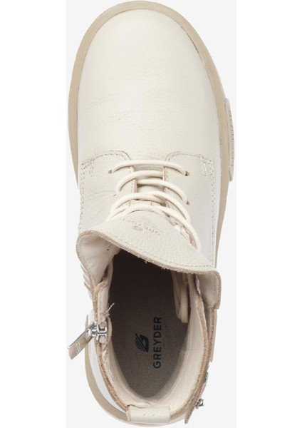 Kadın Ekru Hakiki Deri Sneaker Bot 4K2SB30900