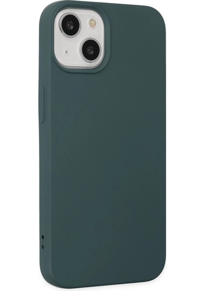 Iphone 14 Kılıf Nano Içi Kadife Silikon - Koyu Yeşil fiyatları