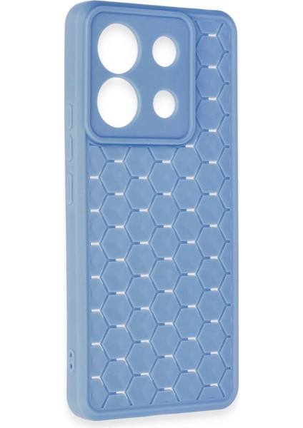 Newface Xiaomi Redmi Note 13 Pro 5g Kılıf Petek Silikon Kapak - Mavi modelleri