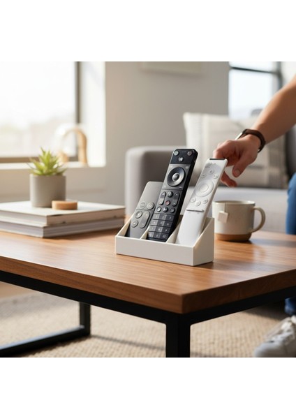 Modern ve Şık Kumanda Düzenleyici – 3 Bölmeli Minimal Organizer Stand, Fonksiyonel Tasarım fiyatları