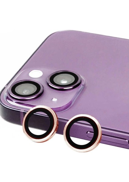 Iphone 15 Plus Raze Metal Kamera Lens - Pembe
