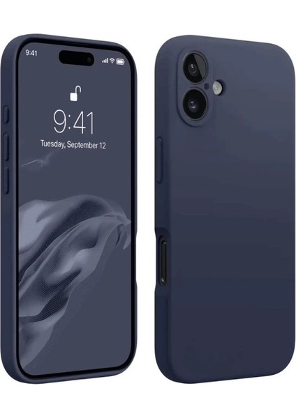 Iphone 16 Plus Kılıf First Silikon - Lacivert