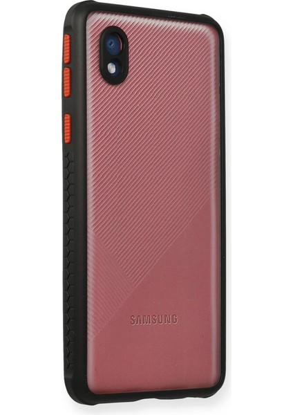 Samsung Galaxy A01 Core Kılıf Miami Şeffaf Silikon - Siyah