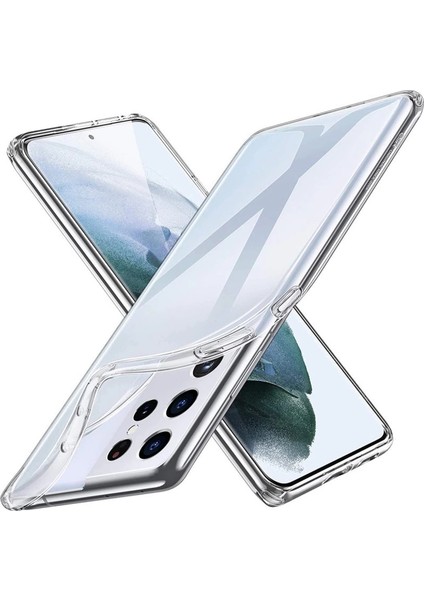 Samsung Galaxy S21 Ultra Kılıf Lüx Şeffaf Silikon