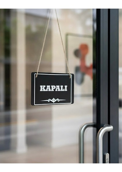 Açık Kapalı Çift Yön Kapı Tabelası Mağaza Dükkan Açık Kapalı Yazısı, Uyarısı (25X15 Cm) fiyatları