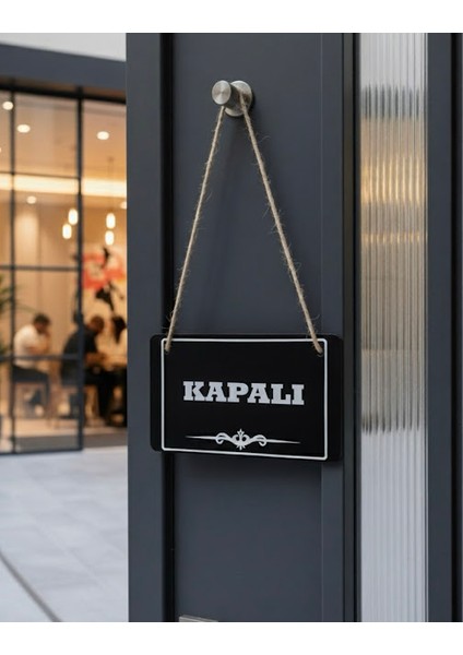 Açık Kapalı Çift Yön Kapı Tabelası Mağaza Dükkan Açık Kapalı Yazısı, Uyarısı (25X15 Cm) fırsatları