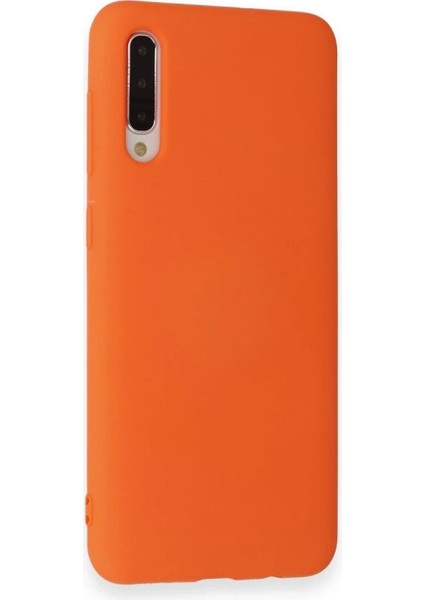 Samsung Galaxy A70 Kılıf Nano Içi Kadife Silikon - Turuncu modelleri