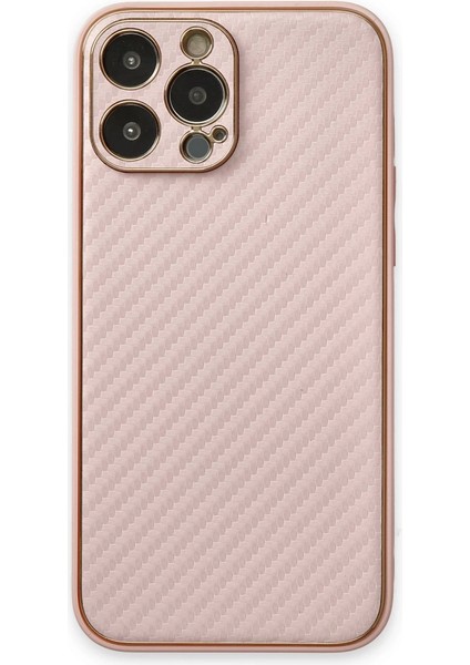 Iphone 13 Pro Max Kılıf Coco Karbon Silikon - Pembe