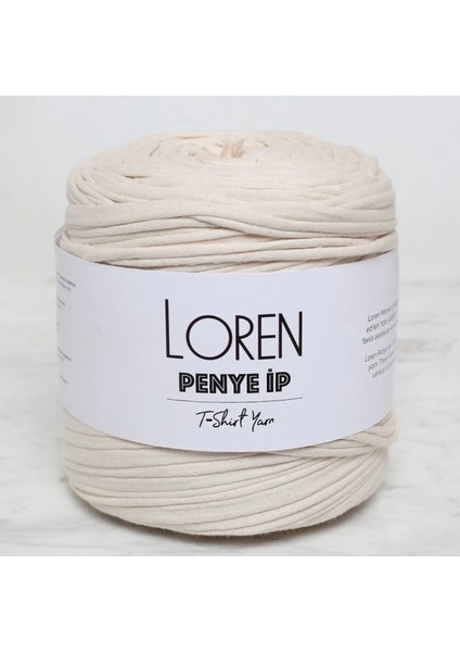 Loren Penye Kumaş El Örgü Ipi Krem - 88 - 33536