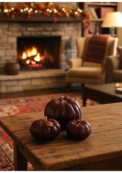 Balkabağı 3'lü Set,biblo, Ev Dekorasyon, Obje, Bohem, Tasarım, Sunum,