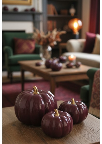 Balkabağı 3'lü Set,biblo, Ev Dekorasyon, Obje, Bohem, Tasarım, Sunum, fiyatları