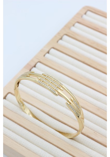 Stil Incisi/xupıng Jewelry Floria Zirkon Taşlı Kelepçe