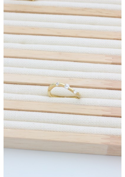 Stil Incisi/xupıng Jewelry Asimetrik Damla Zirkon Taşlı Yüzük