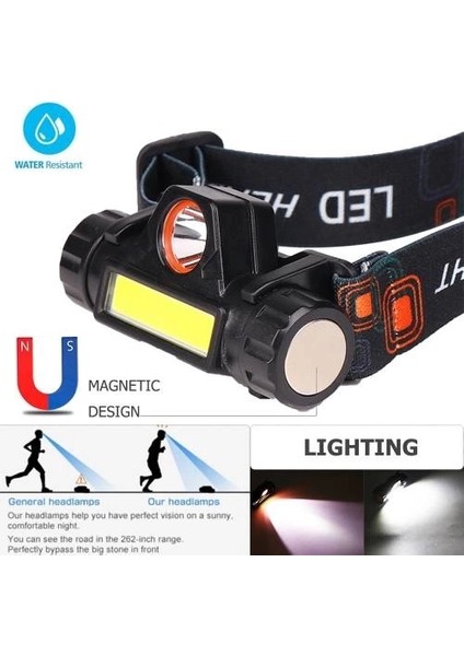 F-3434 Şarjlı Mıknatıslı Kafa Feneri