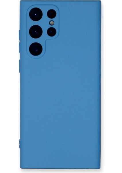 Samsung Galaxy S23 Ultra Kılıf Nano Içi Kadife Silikon - Mavi