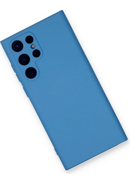Samsung Galaxy S23 Ultra Kılıf Nano Içi Kadife Silikon - Mavi modelleri
