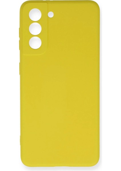 Samsung Galaxy S21 Fe Kılıf Nano Içi Kadife Silikon - Sarı
