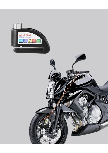 Buğz 110 Db Alarmlı Disk Fren Kilidi Su Geçirmez Çelik Gövde Motosiklet Güvenlik fırsatları