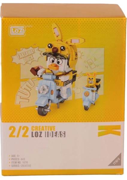 Buğz LZ-1676 Loz Kurye Ördek 443 Parça Block Oyuncak