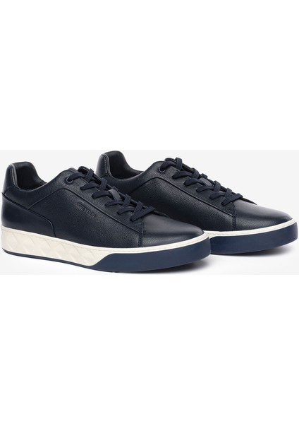 Erkek Lacivert Hakiki Deri Sneaker Ayakkabı 5K1SA13293 modelleri