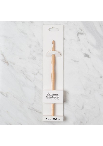 La Mia Whitewood 4 mm 15.5 cm Ahşap Yün Tığ