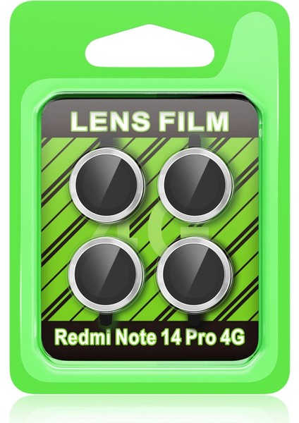Xiaomi Redmi Note 14 Pro 4g Raze Metal Kamera Lens - Gümüş