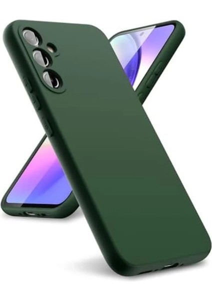 Samsung Galaxy A24 4g Kılıf First Silikon - Koyu Yeşil