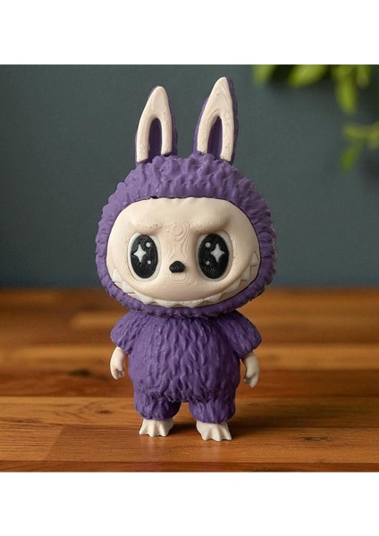 Labubu Figür – El Yapımı Mor Koleksiyon Figürü, Dekoratif Tasarım Oyuncak