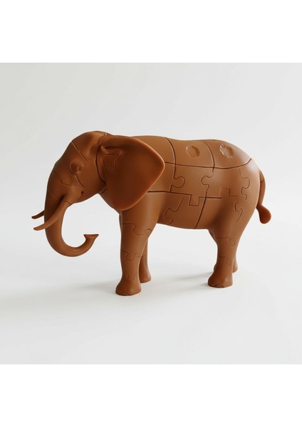 3D Puzzle Fil Figürü – 45 Parça, Dekoratif ve Eğlenceli, Çocuklar ve Koleksiyon Için Ideal Oyuncak