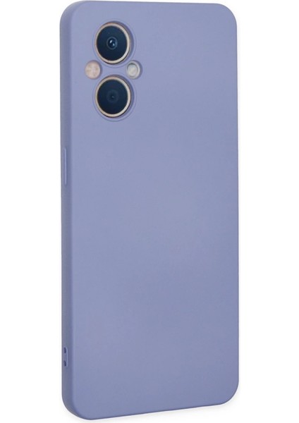 Oppo Reno 7 Lite Kılıf Nano Içi Kadife Silikon - Lila modelleri