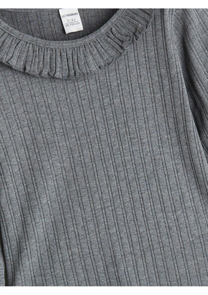 Uzun Kollu Dokulu Kız Çocuk Tişört fiyatları