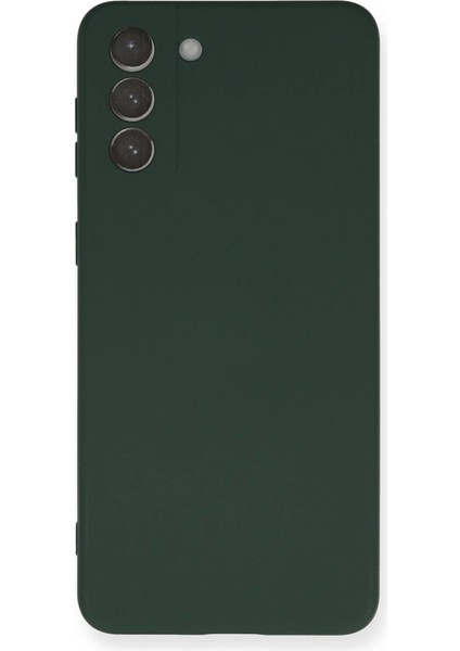 Samsung Galaxy S21 Plus Kılıf Nano Içi Kadife Silikon - Koyu Yeşil