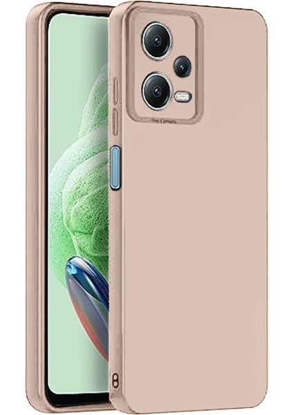 Xiaomi Redmi Note 12 Pro 5g Kılıf Nano Içi Kadife Silikon - Pudra