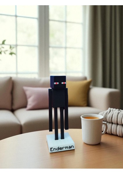 Minecraft Enderman Figürü – El Yapımı Oyun Karakteri, Dekoratif Koleksiyon Oyuncağı