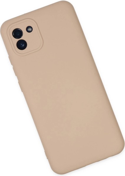 Samsung Galaxy A03 Kılıf Nano Içi Kadife Silikon - Pudra modelleri