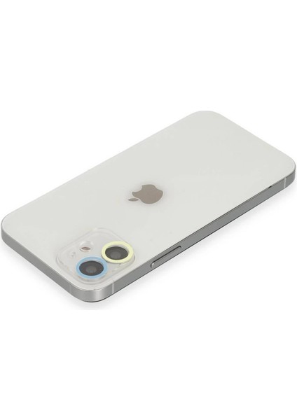Iphone 12 Mini Renkli Kamera Lens Koruma Cam - Sarı-Mavi fiyatları