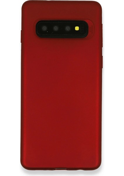 Samsung Galaxy S10 Plus Kılıf First Silikon - Bordo