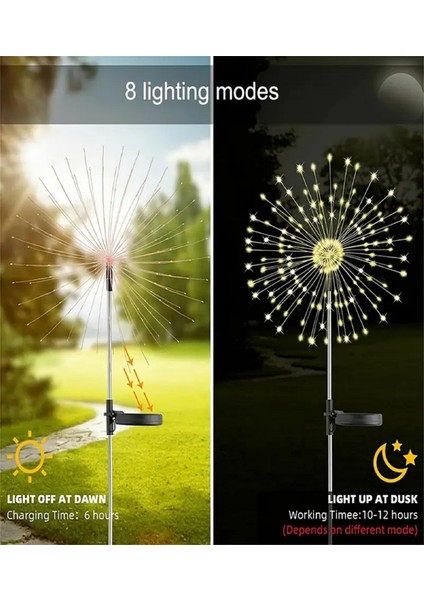 2 Li 40 Tel 120 LED Güneş Enerjili 8 Mod Solar Animasyonlu Bahçe Balkon Parti Süsleme Peri LED Topu fırsatları
